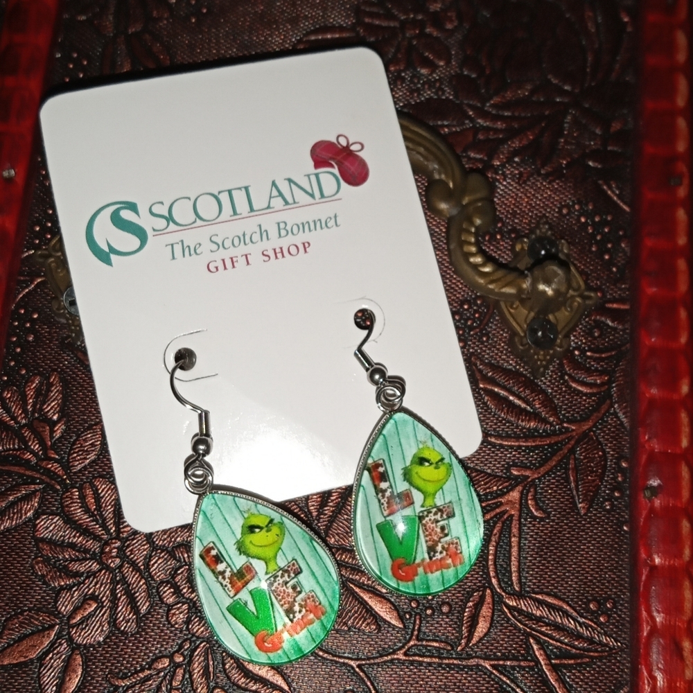 Love Grinch Dangle Earrings